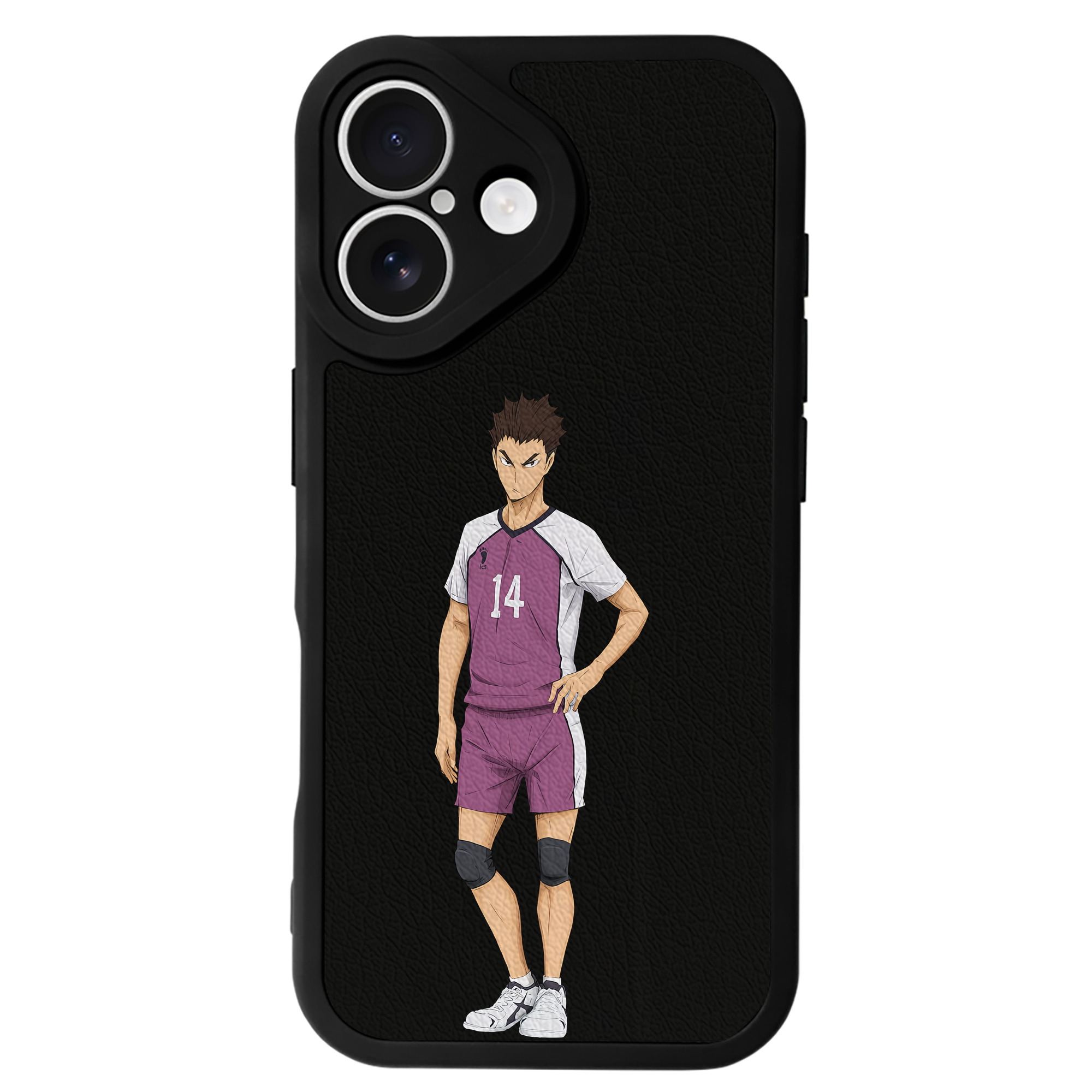 （画像用） ハイキュー!! Haikyu!! 【iPhone 16シリーズ対応】シリコンスマホケース（レザー調） 材質：シリコン